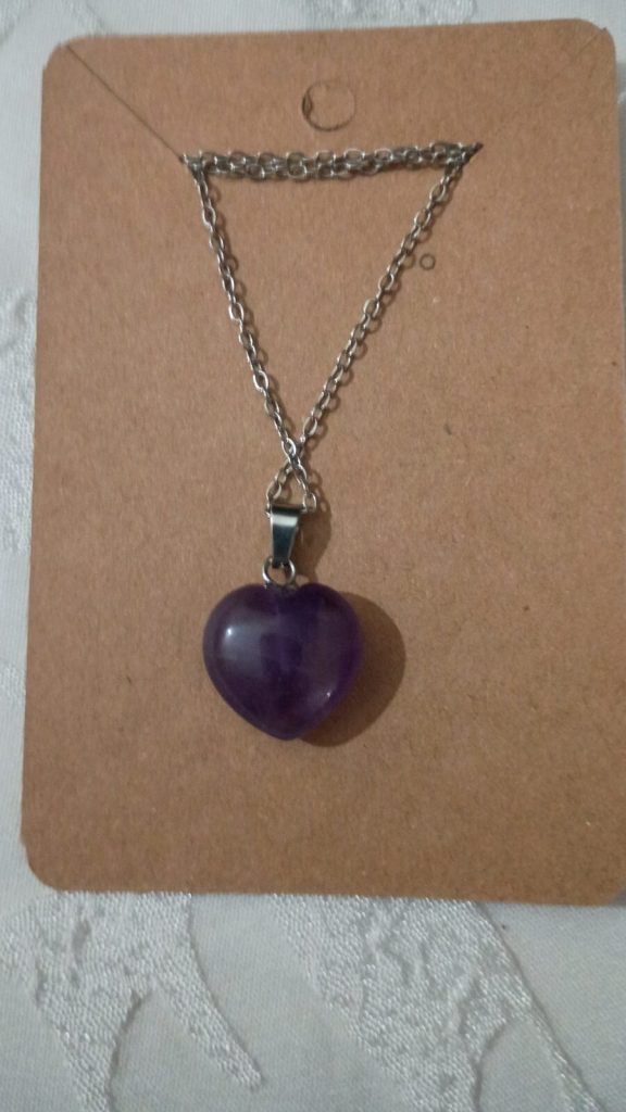 Amethyst Heart Necklace