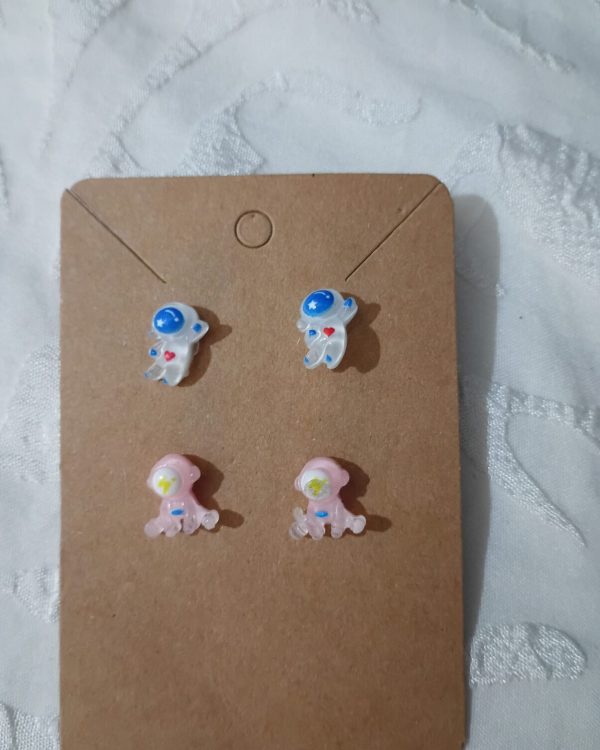 Astronaut and Alien Stud Earrings