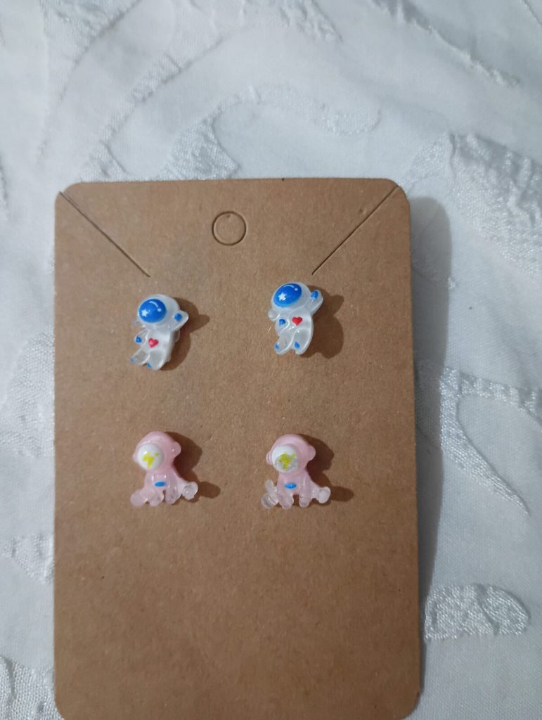 Astronaut and Alien Stud Earrings