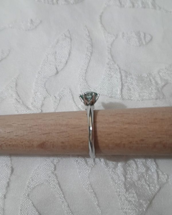1ct Moissanite Ring, Ice Blue view 2