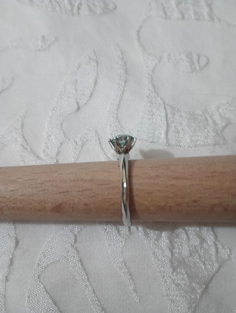 1ct Moissanite Ring, Ice Blue view 2